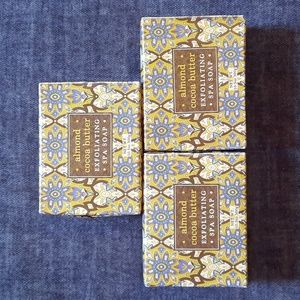 Almond Cocoa Butter Spa Bath Bar Soap Set 10.5oz Body Guest Exfoliating USA